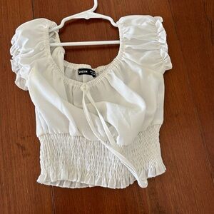 XS White crop top!